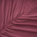 Esther Brown Asymmetrical Ruched Cape Maxi Dress - Aura Muse