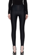 Eulalie Black Decorative Stitching Leggings - Aura Muse