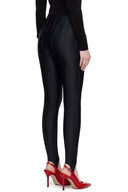 Eulalie Black Decorative Stitching Leggings - Aura Muse