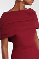 Everly Burgundy Boat Neck Mermaid Maxi Gown - Aura Muse