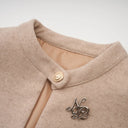 Fanette detachable-cape faux-fur coat - Aura Muse