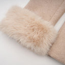 Fanette detachable-cape faux-fur coat - Aura Muse