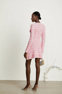 Faustine pink check - pattern mini dress - Aura Muse
