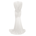 Fernande Black Asymmetrical Draped Maxi Gown - Aura Muse