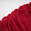 Fernande Red Asymmetrical Draped Maxi Gown - Aura Muse