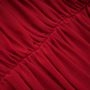 Fernande Red Asymmetrical Draped Maxi Gown - Aura Muse