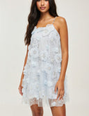 Florence crystal - embellished floral mini dress - Aura Muse