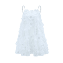 Florence crystal - embellished floral mini dress in White - Aura Muse