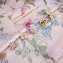 Francette light - pink floral - print mini dress - Aura Muse