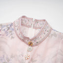 Francette light - pink floral - print mini dress - Aura Muse