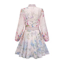 Francette light - pink floral - print mini dress - Aura Muse