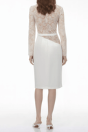 Freya White Lace Panel Midi Dress - Aura Muse