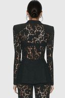 Genevieve Floral Lace Pants Set in Black - Aura Muse
