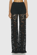 Genevieve Floral Lace Pants Set in Black - Aura Muse
