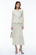 Gioia Cream Lace Maxi Dress with 3D Florals - Aura Muse