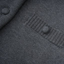 Hallbera Grey 3D Petal Knit Cardigan - Aura Muse