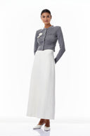 Hallbera Grey 3D Petal Knit Cardigan - Aura Muse