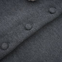Hallbera Grey 3D Petal Knit Cardigan - Aura Muse