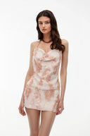 Hedda Blush Pink Halterneck Sequin Top & Skirt Set - Aura Muse