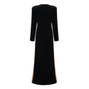 Héloïse Black Crystal Embellished Front Slit Maxi Dress - Aura Muse