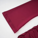 Herminia Burgundy One Shoulder Gathered Maxi Dress - Aura Muse