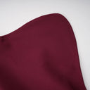 Hilary Burgundy Asymmetrical Cape Maxi Dress - Aura Muse