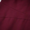 Hilary Burgundy Asymmetrical Cape Maxi Dress - Aura Muse