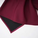 Hilary Burgundy Asymmetrical Cape Maxi Dress - Aura Muse