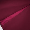 Hilary Burgundy Asymmetrical Cape Maxi Dress - Aura Muse