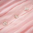Honora Pink High-Neck Ruffled Detail Mini Dress - Aura Muse