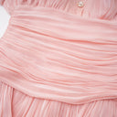 Honora Pink High-Neck Ruffled Detail Mini Dress - Aura Muse