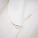 Iris White Shawl Lapel Mini Dress - Aura Muse