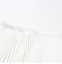 Isabella White Embroidered Stand Collar Peplum Blazer & Pleated Maxi Skirt Set - Aura Muse