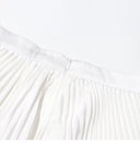 Isabella White Embroidered Stand Collar Peplum Blazer & Pleated Maxi Skirt Set - Aura Muse