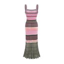 Janelle contrast - color knitted midi dress - Aura Muse