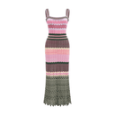 Janelle contrast - color knitted midi dress - Aura Muse