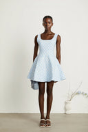 Juliette patterned-jacquard sleeveless mini dress - Aura Muse