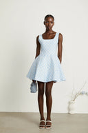 Juliette patterned-jacquard sleeveless mini dress - Aura Muse