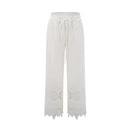 Kamila lace - trim cut - out cropped top & trousers matching set - Aura Muse