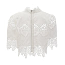 Kamila lace - trim cut - out cropped top & trousers matching set - Aura Muse