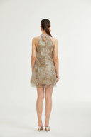 Lavinia embellished floral mini dress - Aura Muse