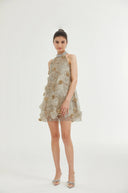 Lavinia embellished floral mini dress - Aura Muse