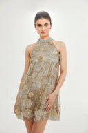 Lavinia embellished floral mini dress - Aura Muse