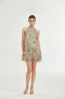 Lavinia embellished floral mini dress - Aura Muse
