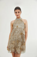 Lavinia embellished floral mini dress - Aura Muse