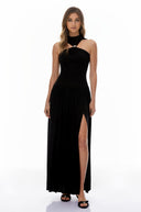 Lemaire Black Halterneck Maxi Dress - Aura Muse