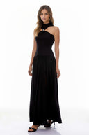 Lemaire Black Halterneck Maxi Dress - Aura Muse