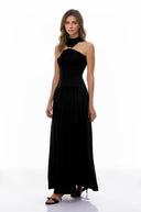 Lemaire Black Halterneck Maxi Dress - Aura Muse