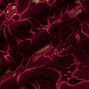 Lorraine Red Floral Embroidered Midi Dress - Aura Muse