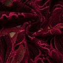 Lorraine Red Floral Embroidered Midi Dress - Aura Muse